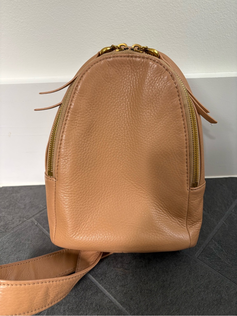 HOBO Fern Taupe Pebbled Leather Sling Crossbody Bag